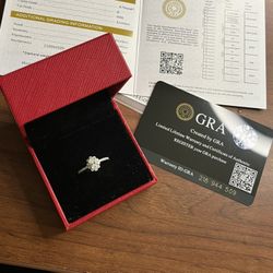 0.72 CT Moissanite S925 Silver Ring Sizes 5,6,7