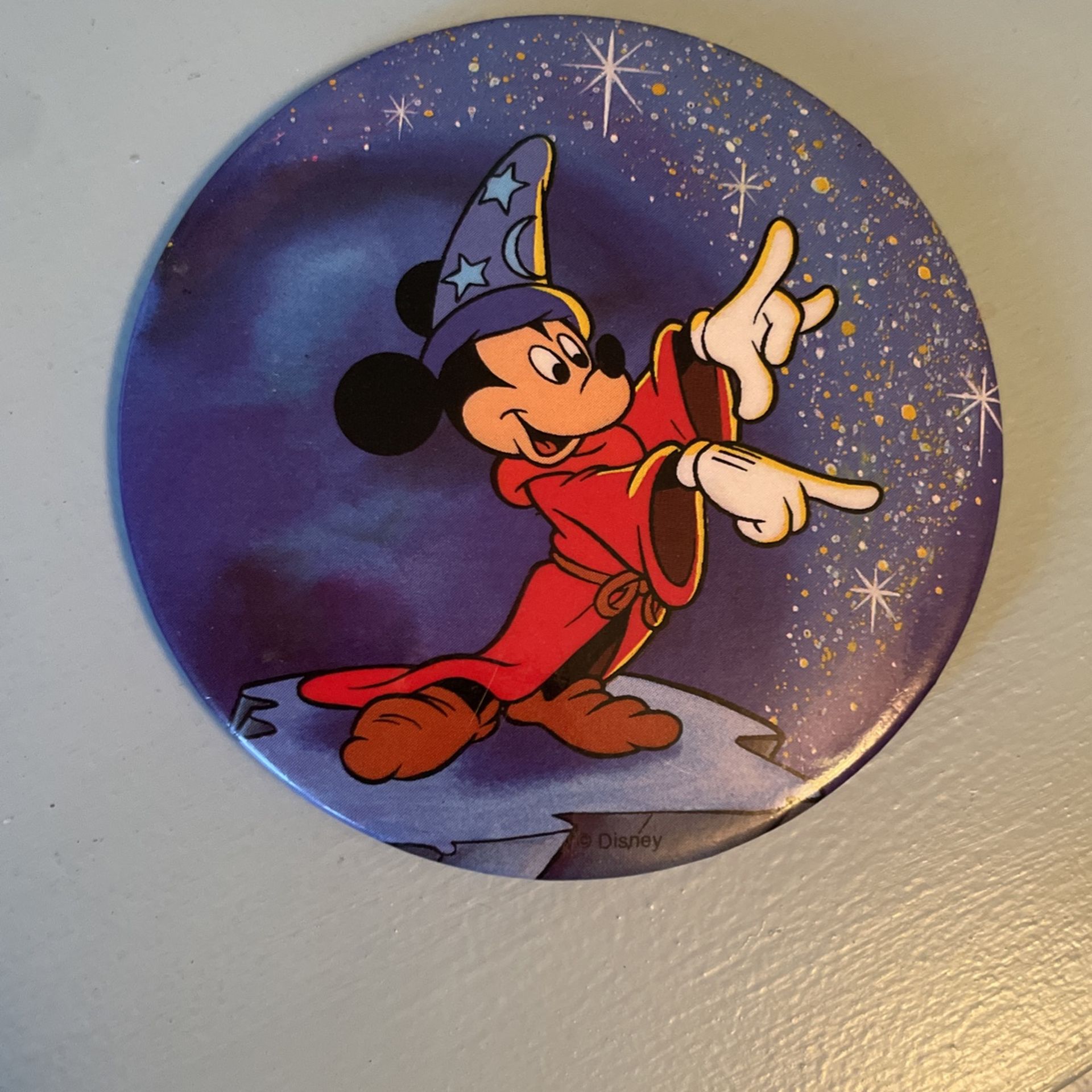 Fantasia Mickey Mouse Round Pin