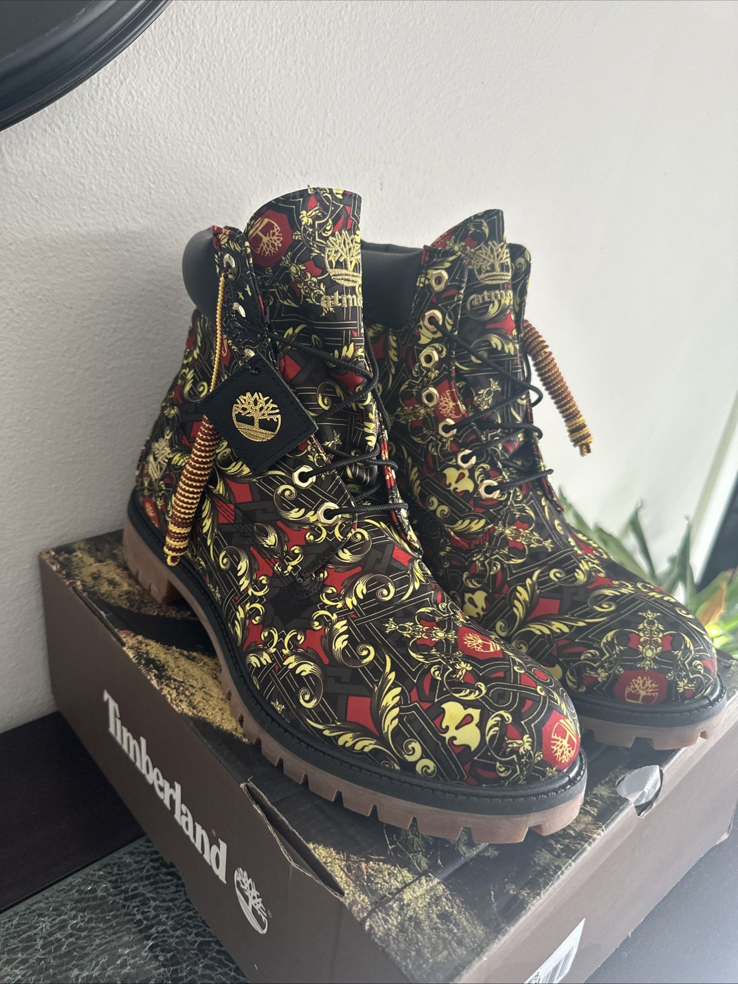DS TIMBERLAND ATMOS FABRICK BLACK 6 IN BOOT SZ 13 MM supreme
