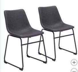Brand New Set Of 2 Modern Kai Dining Chair, Gray