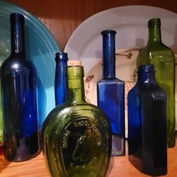 Color Glass Bottles 