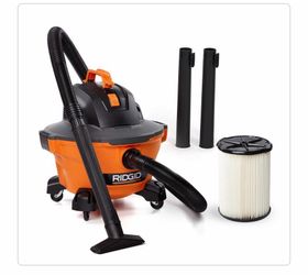 Aspiradora para taller NXT de 6 galones y 3.5 HP (potencia máxima) Aspiradora para sólidos y lÃquidos, incluye filtro para residuos generales, mangue
