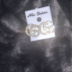 Gold Diamond Designer Fashion Stud Earrings 