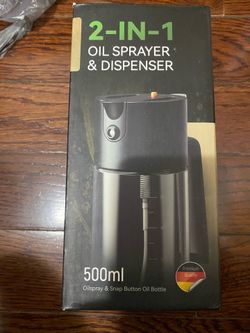 Costop Professional 500ml Glass Oil Sprayer - 3-in-1 Kitchen Tool: Fine Mist, Stream & Pour | Leak-Proof Design for Air Fryer, BBQ & Cooking | BPA-Fre