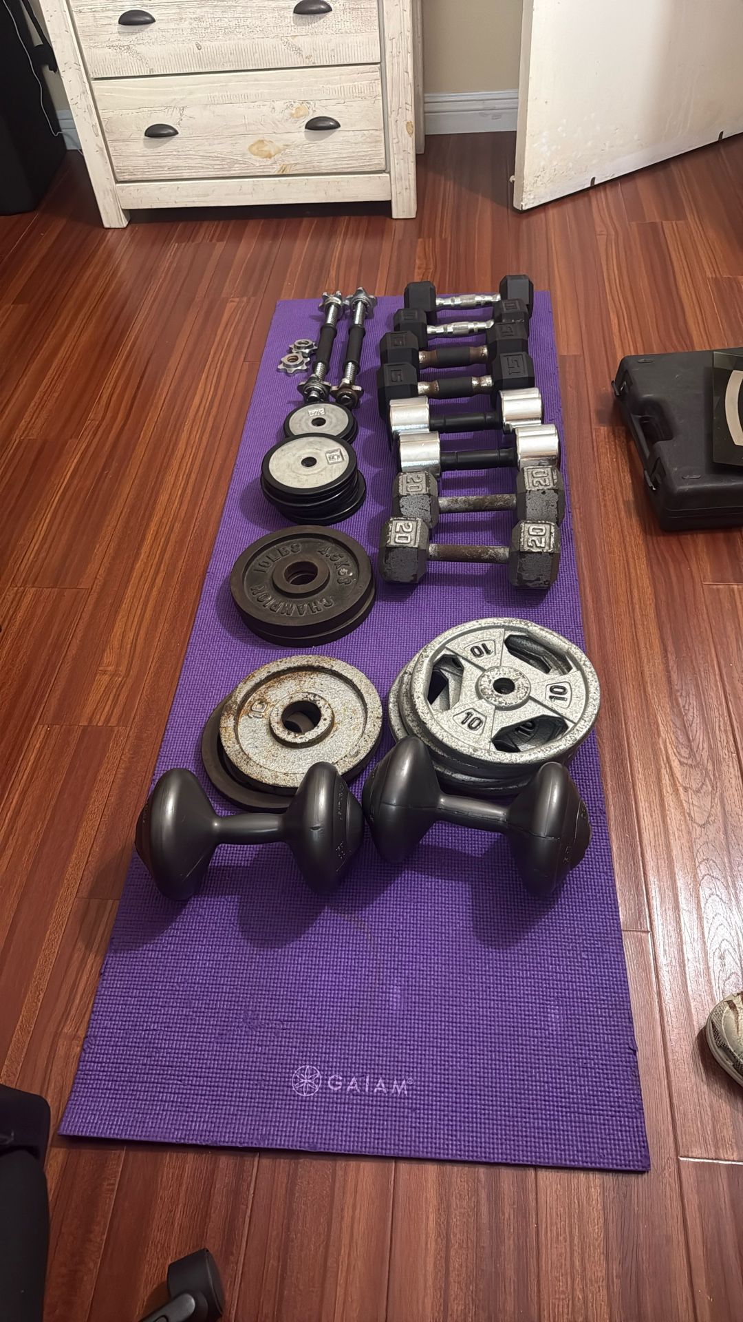 Dumbbells, Adjustable Dumbbells, and Plates