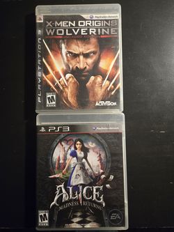 Ps3 games wolverine & Alice madness