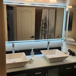 LED mirror with 3 shades
