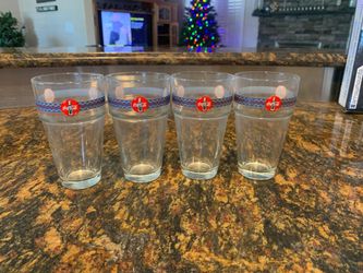 4 Coke glasses