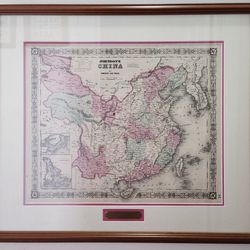 1870 China Framed Map