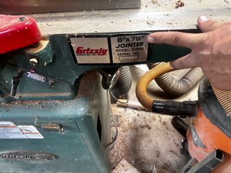 Grizzly G0500 8” Joiner with Shelix cutter head