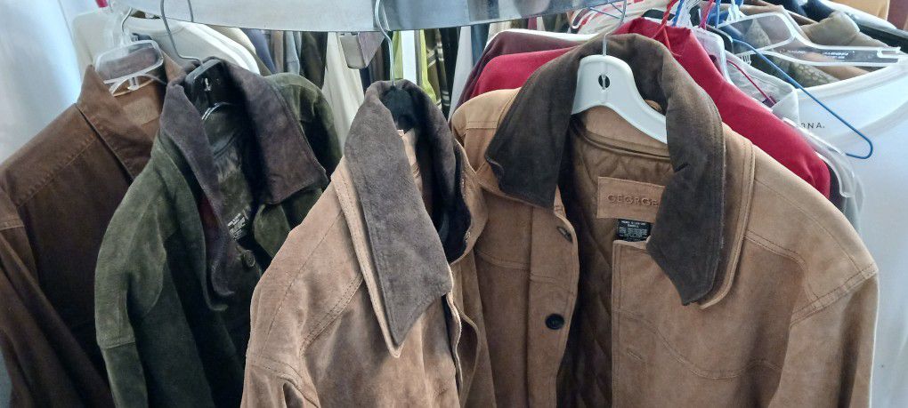 Suede and leather vintage coats