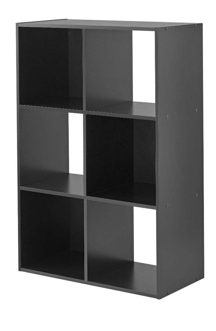 Mainstays 6-Cube Storage Organizer, Black