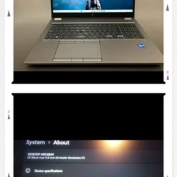 ( Laptop ) 

HP zbook fury G8 15.6 mobile workstation

 Intel i7 2.5ghz 11th generation Series 16gb Ram Webcam Windows 11 Pro 

512gb SSD