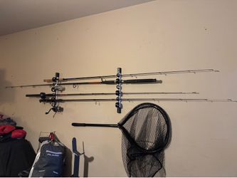 Fishing poles and fishing net