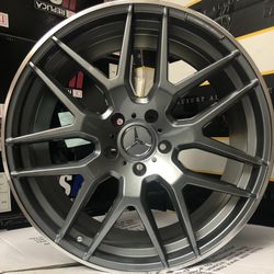 22” Mercedes Gwagon Style G63 Wheels Gunmetal Machine Line with Tires G550 G63 