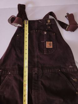 R06 DKB  sanstone duck  extra padded knees Carhartt Bib Overalls Dark Brown Canvas year 2011