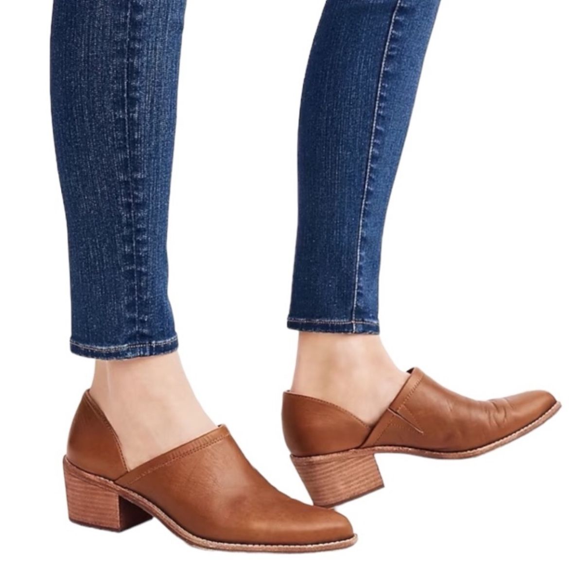 Madewell Brady Lowcut Bootie In Leather English Saddle Ankle Booties size 8.5