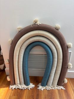 Rainbow (pool noodle) wall hanging