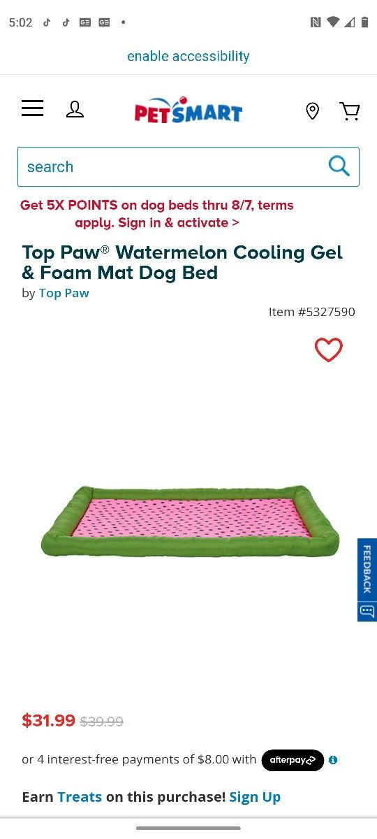 Top Paw Cool Gel Pet Bed