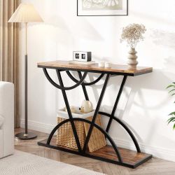 Console Table w Storage Shelf for Entryway Living room