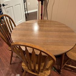 48" Table With 4 Chairs