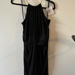 Calvin Klein Black Halter Sheath Dress 