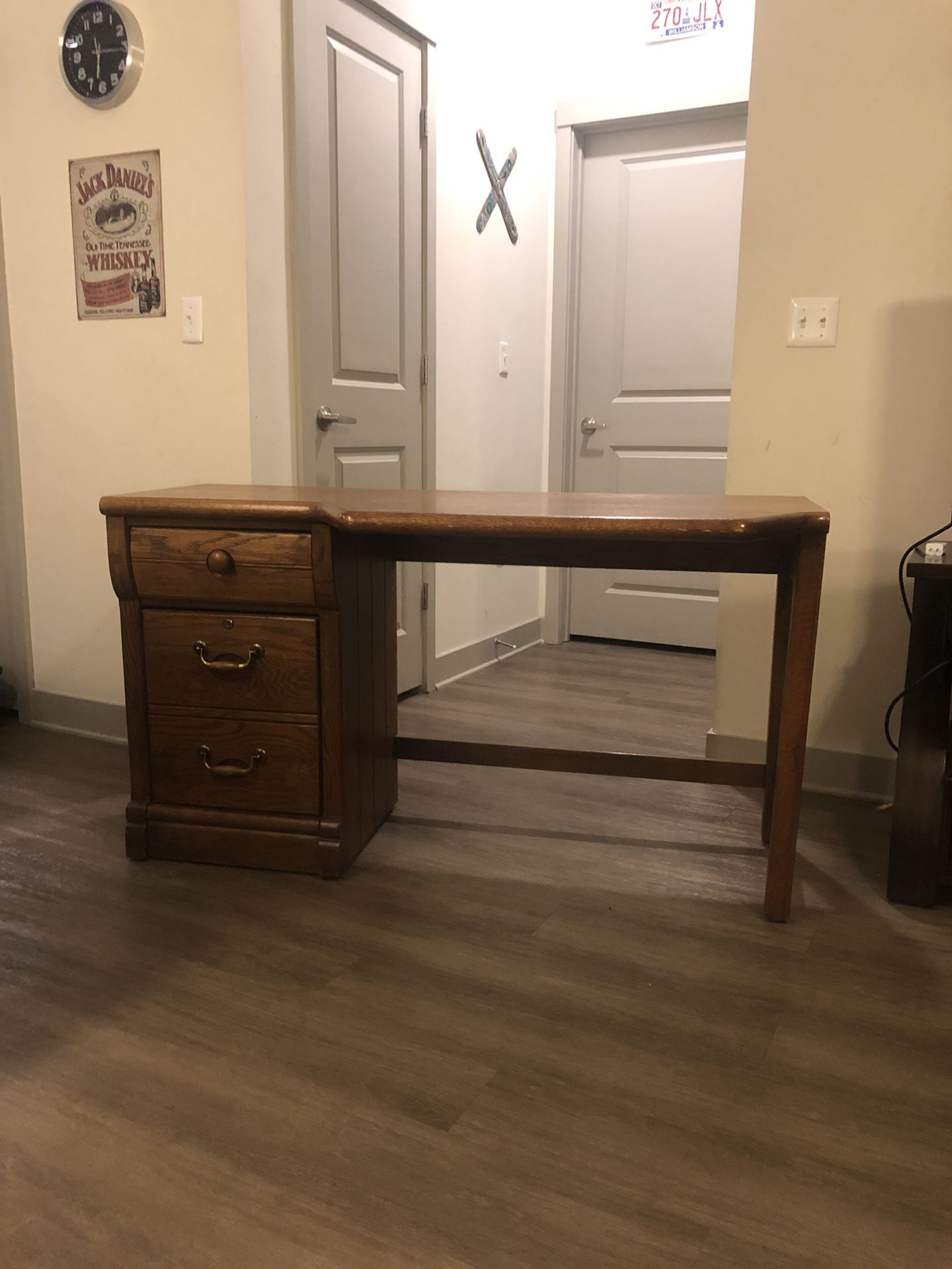 Lexington Oak Desk - Two Drawer