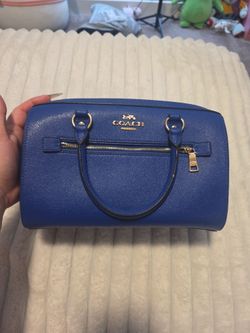 Dark Blue Coach Purse w/ Shoulder Strap
