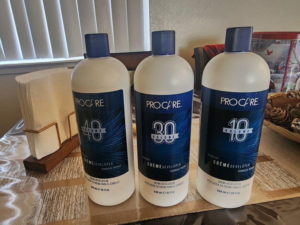 Creme Developer and hair color matrix and igora