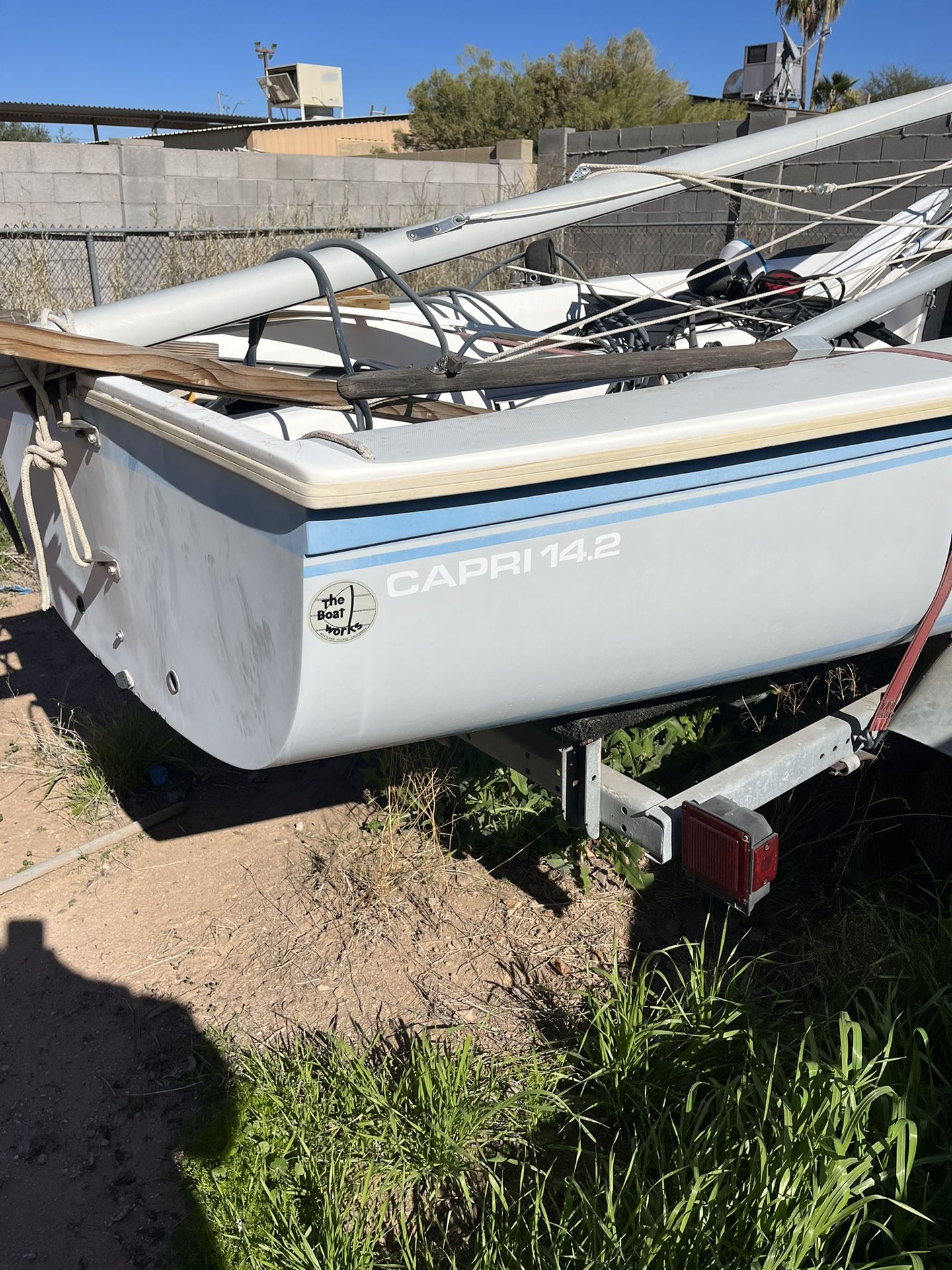 Small Sail Boat And Trailer 