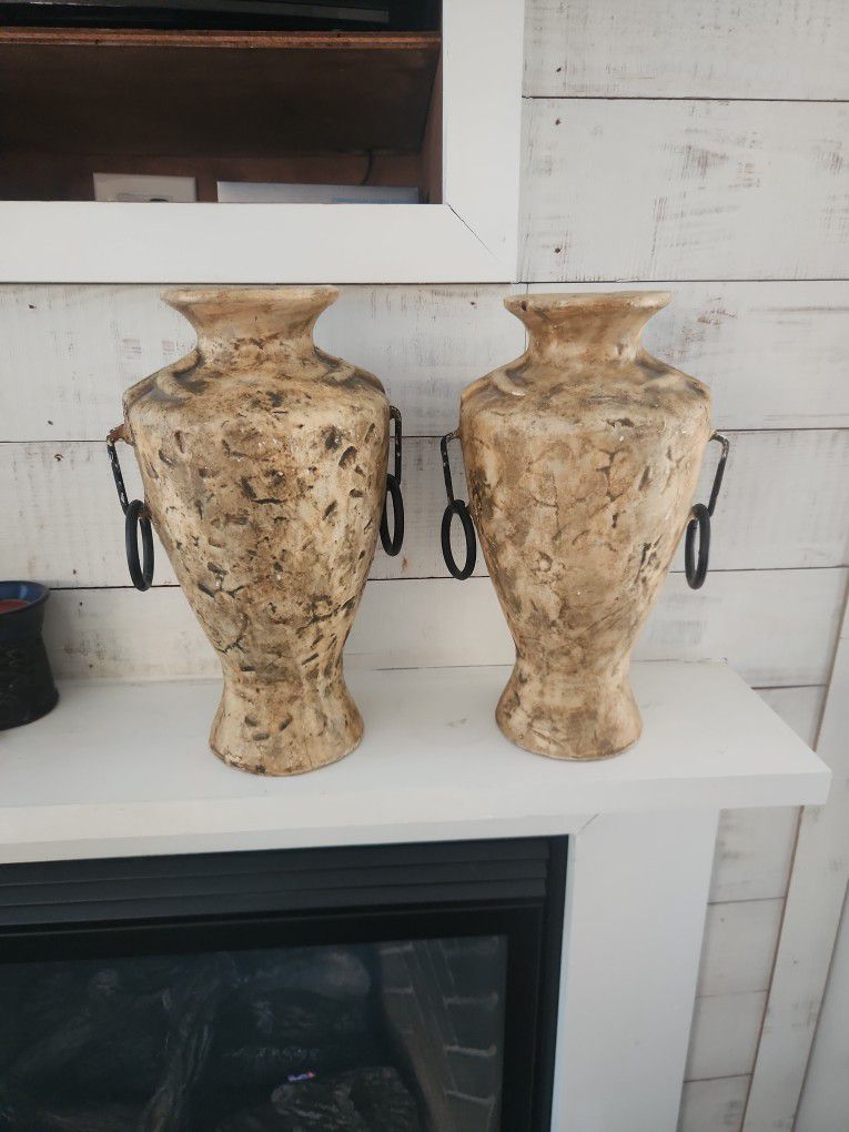 2 Decorative Flower Vases