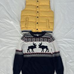 Janie and Jack Vest and Sweater Size 5-6