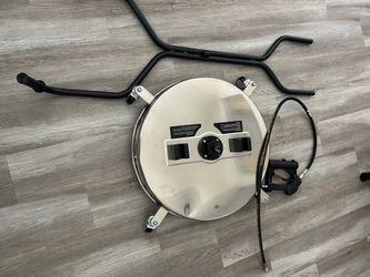 Pressure washer attachment for sidewalks driveways outdoors
