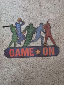 Metal sports wall decor