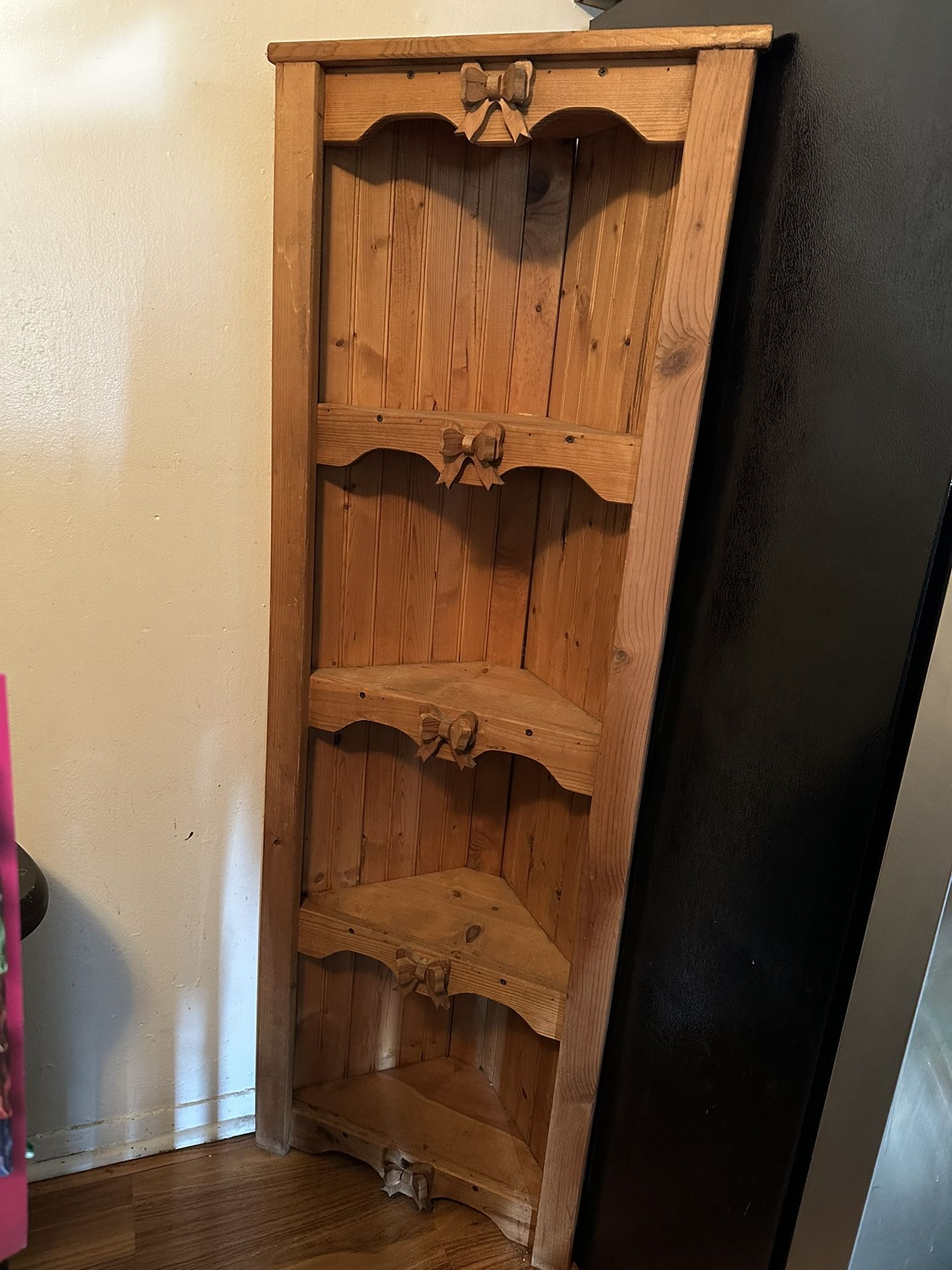 Solid Wood Corner Triangle Shelf