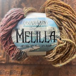 Beautiful Multicolored Yarn. Silk, Wool And Cotton Blend 