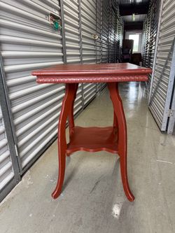 Red side table