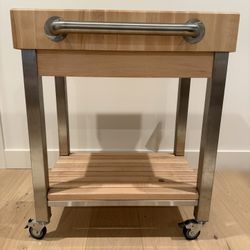John Boos End-Grain Butcher Block Cart (30”)
