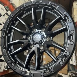 Fuel Rebel D679 17x9 6x139.7 + 1 Offset For Silverado / Toyota Tacoma ( Set of 4 Wheels ) 🔥🔥🔥🔥