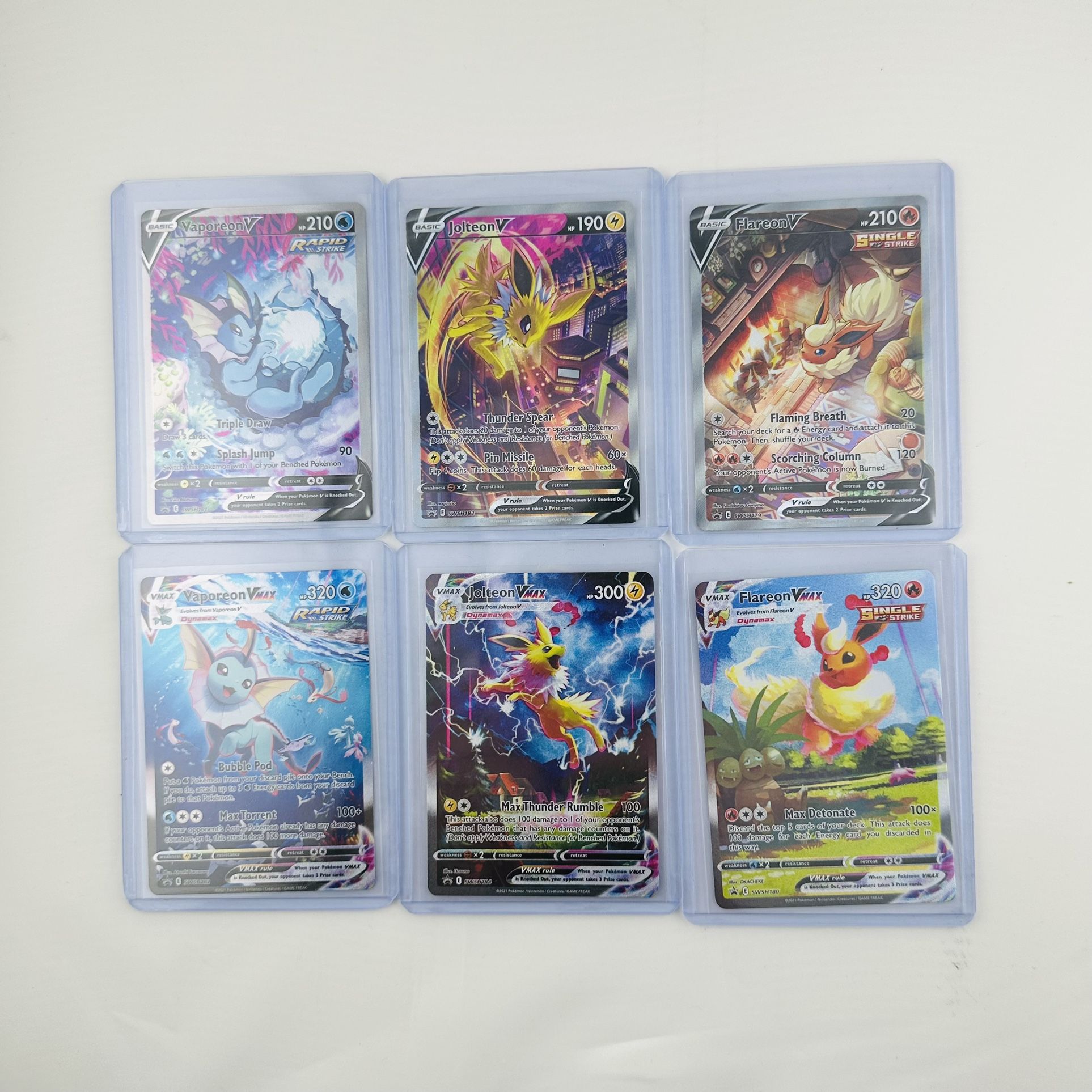 Pokemon TCG Eeveeultion Collection Promo Set Vaporeon Flareon Jolteon VMAX & V