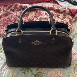 Coach Brown Black Mini Bag