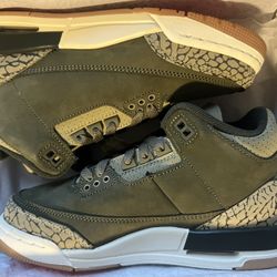 Air Jordan 3 Retro Family Affair (medium olive) BRAND NEW Size 4y / 5.5womens