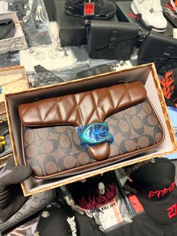 Coach Signature Quilted Flap Shoulder Bag