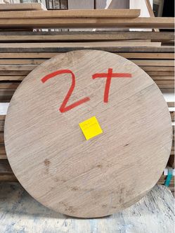 2 pcs of Plywood 28” Round x 1” thick, solid white oak cut