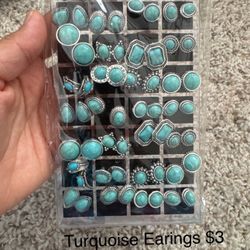 Turquoise Earrings $3 Each