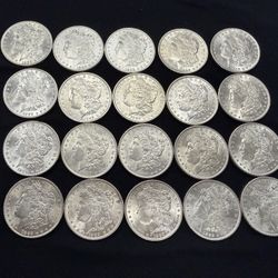 1889 Morgen Silver Dollars Roll Of 20 Silver Dollars In Uncirculated Mint Condition 
