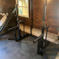 Power Lifting Competition Squat Bench Combo Rack