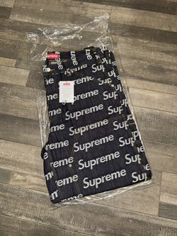 Supreme Jacquard Logos Denim Jeans