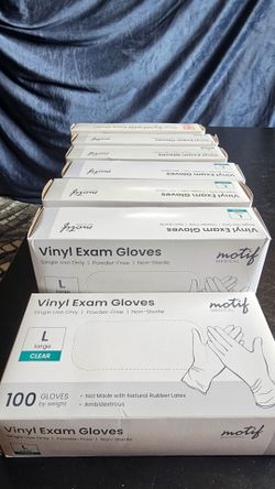 Vinyl Exam gloves  size large and extra large