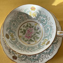 Paragon china Queen Elizabeth commorative  coronation  cup and saucer